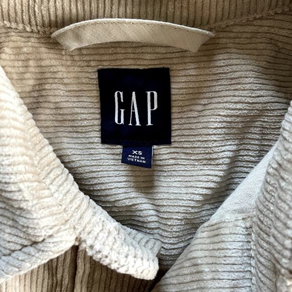 Gap Corduroy Shacket - Women's X-Small - Oatmeal Cream - Picture 3 of 4